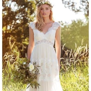 Wedding gown -white lace.